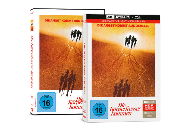 Der Sci-Fi-Horror "Die Körperfresser kommen" ist ab 27.10.2023 als 3-Disc Limited Collector´s Edition im UHD-Mediabook (4K Ultra HD + Blu-ray + Bonus-Blu-ray) und als DVD erhältlich.