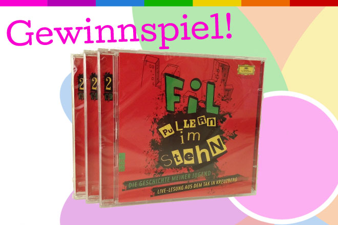 Zu gewinnen: 3 CDs mit dem Hörbuch "Pullern im Stehn: Die Geschichte meiner Jugend" von FiL