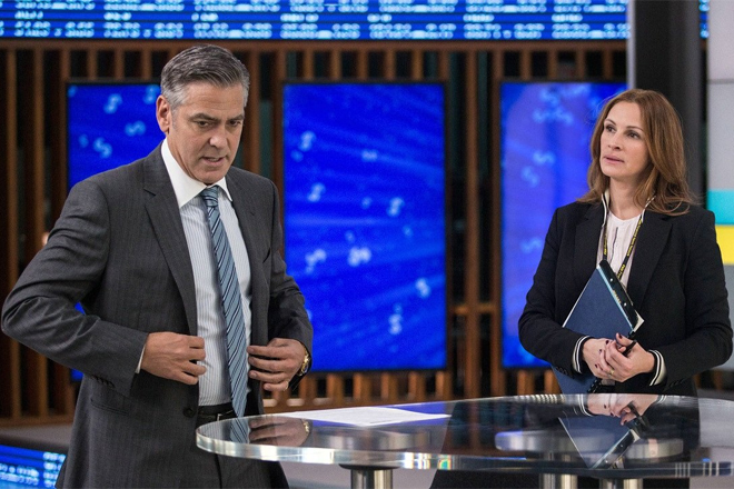 Im TV-Studio: George Clooney und Julia Roberts in Jodie Fosters Thriller "Money Monster"