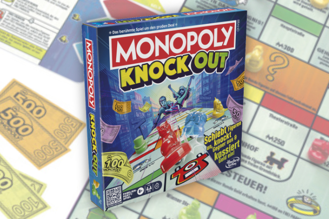 Passend zur Vorstellung verlosen wir ein Spiel MONOPOLY Knockout!