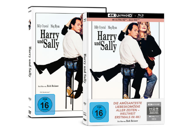 Die Romanze "Harry und Sally" mit Meg Ryan und Billy Crystal aus dem Jahr 1989 ist ab 20.10.2023 als DVD und 2-Disc Limited Collector´s Edition im UHD-Mediabook mit 4K Ultra HD + Blu-ray erhältlich.
