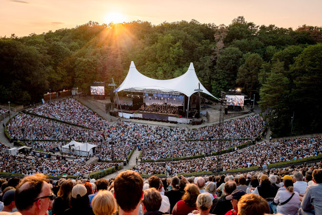 Die Berliner Philharmoniker live in der Waldbühne. (Foto aus dem Vorjahr)
