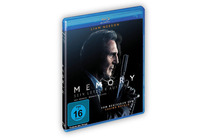 "Memory - Sein letzter Auftrag" ist ab dem 9. September 2022 digital und ab dem 30. September 2022 als 4K UHD Blu-ray Steelbook, 4K UHD Blu-ray Mediabook, DVD und Blu-ray erhältlich.