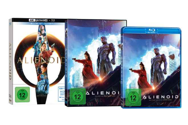 "Alienoid" ist ab 20.01.2023 als Blu-ray, DVD und als 2-Disc Limited Collector´s Edition im UHD-Mediabook erhältlich.