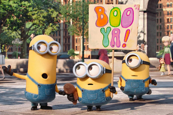 Die Minions (v.l.) Kevin, Bob und Stuart.