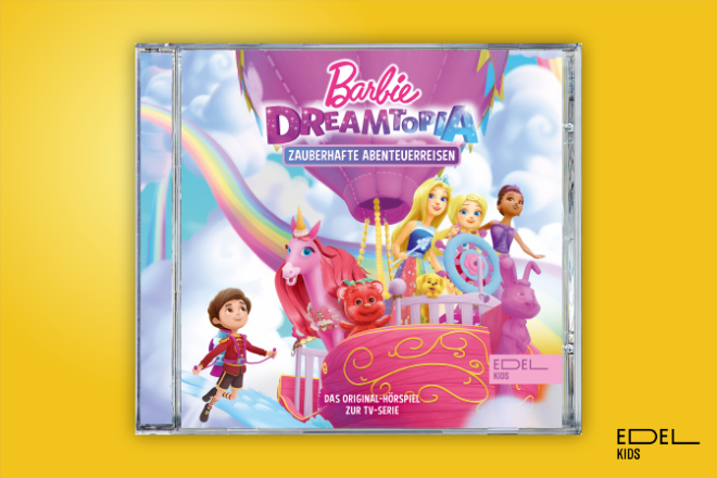 Ab sofort überall im Handel und digital erhältlich: "Barbie - Dreamtopia" Die Original Hörspiel-CD zur TV-Serie "Barbie - Dreamtopia".