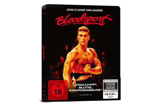Der Kampfsportfilm "Bloodsport" ist ab 14.07.2023 als 2-Disc Limited SteelBook mit UHD Blu-ray und Blu-ray erhältlich.