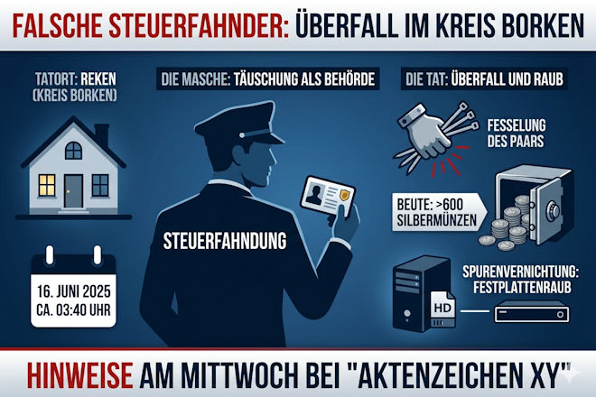 Nachts klingelt es an der Tür eines Hauses. Es ist die Steuerfahndung. Oder doch nicht? Als der Hausbesitzer öffnet, kommen ihm schnell Zweifel. (Symbolfoto)