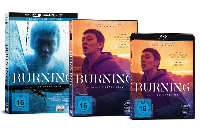 "Burning" ist ab 11.10.2019 als 4-Disc Limited Collector´s Edition im Mediabook sowie als Blu-ray und DVD erhältlich.