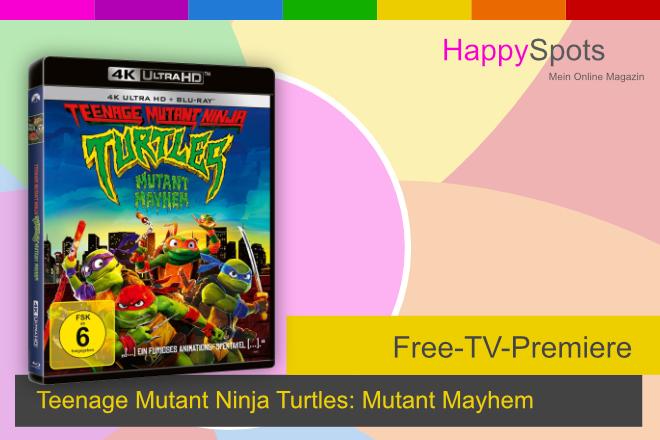 Die Free-TV-Premiere &bdquo;Teenage Mutant Ninja Turtles: Mutant Mayhem&ldquo; l&auml;uft am 26.06.2026 um 20.15 Uhr auf ProSieben.
