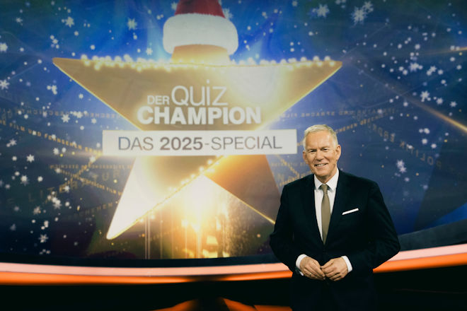 Johannes B. Kerner p&auml;rsentiert heute (23.12.2025) "Der Quiz-Champion - Das 2025-Special".
