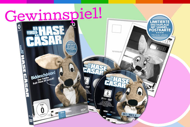 Passend zur Veröffentlichung der Doppel-DVD-Box "Der Fernseh-Hase Cäsar" verlosen wir unter allen Teilnehmern, die das nachfolgende Gewinnformular ausfüllen und absenden. 3 der Doppel-DVDs. 