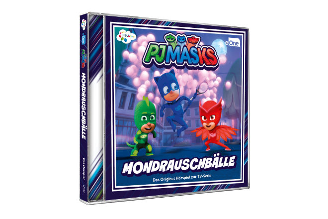 Das Hörspiel "PJ Masks - Pyjamahelden: Mondrauschbälle" ist ab 08.07.2022 digital und ab 19.08.2022 als Hörspiel-CD erhältlich.