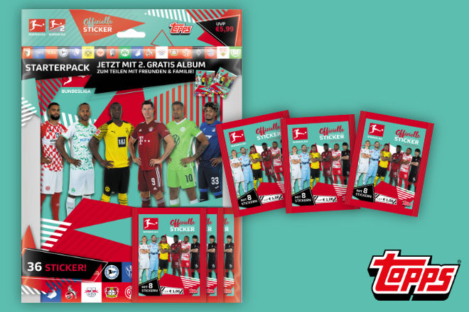 Die Bundesliga Match Attax Sammelkarten zur Bundesliga-Saison 2021/22 von Topps sind ab sofort erhältlich. Passend zur Vorstellung verlosen wir 3 Starterpacks mit jeweils 3 Kartenpäckchen zum Start deiner Sammlung.
