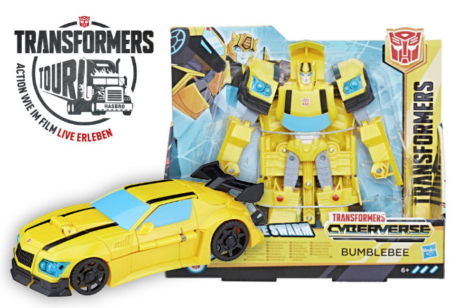 Passend zur Transformers Truck Tour 2019 können Sie jetzt eine von 3 Transformers Cyberverse Action Attackers Ultra Figuren von Hasbro gewinnen (Charakterauswahl beim Preis erfolgt zufällig und ist nicht beeinflussbar).