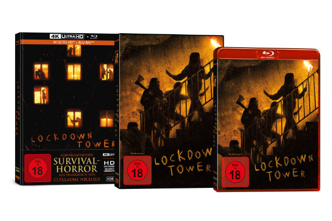 Der Fantasy-Horror "Lockdown Tower" ist Ab 25. August 2023 als Blu-ray, als DVD und als 2-Disc Limited Collector´s Edition im UHD-Mediabook (4K Ultra HD + Blu-ray) und ab 17. August 2023 digital erhältlich.