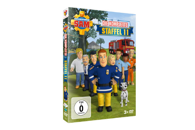 "Feuerwehrmann Sam - Die komplette 11. Staffel" ab 01.07.2022 in einer Box mit 3 DVDs erhältlich.