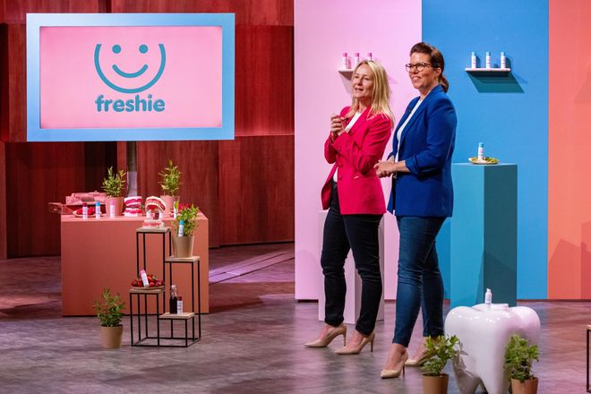 Die Gründerinnen Betti Heick (45) und Manuela Bauer (41) präsentieren ihr Start-up freshie heute bei "Die Höhle der Löwen"