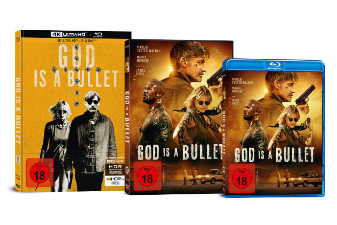 Den "God Is a Bullet - Director´s Cut" gibt es ab 16.11.2023 als DVD, als Blu-ray und als 2-Disc Limited Collector´s Edition im UHD-Mediabook.
