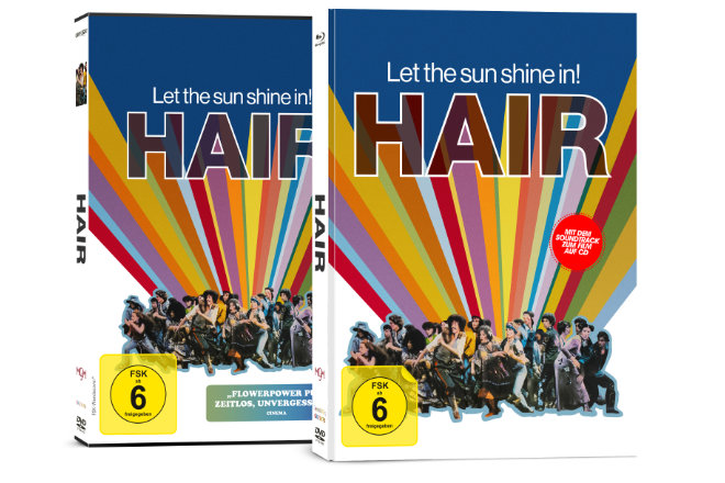 "Hair" ist ab 24.09.2021 als DVD und als 3-Disc Limited Collector´s Edition im Mediabook mit Blu-ray, DVD und Soundtrack-CD erhältlich.