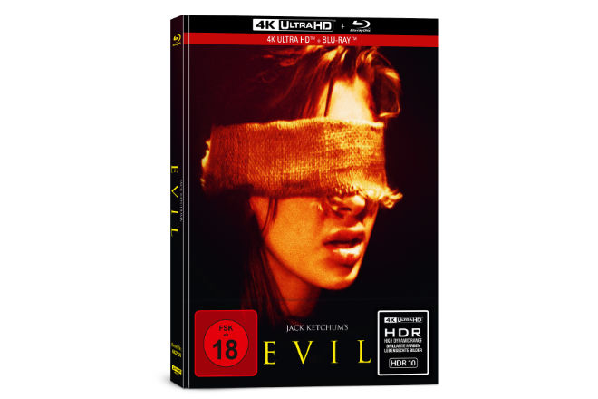Der Horrorthriller "Jack Ketchum´s Evil" ist ab 17.03.2023 als DVD und 2-Disc Limited Collector´s Edition im UHD-Mediabook mit 4K Ultra HD und Blu-ray sowie ab sofort digital erhältlich.
