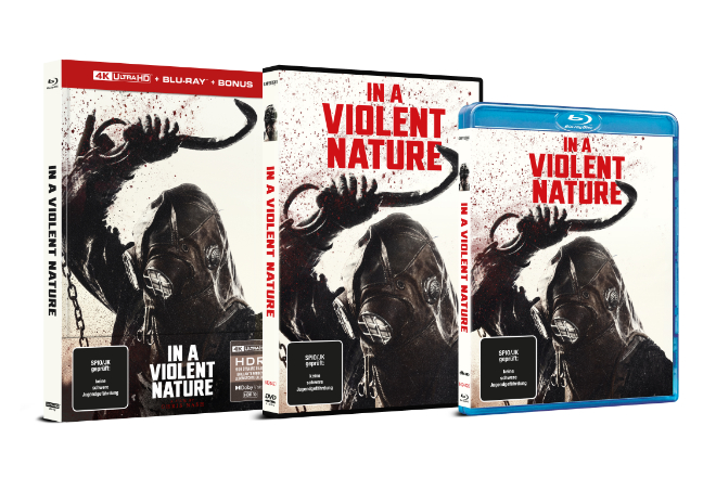 "In a Violent Nature" ist ab 12.12.2024 als Blu-ray, DVD und 3-Disc Limited Collector´s Edition sowie ab sofort digital erhältlich.