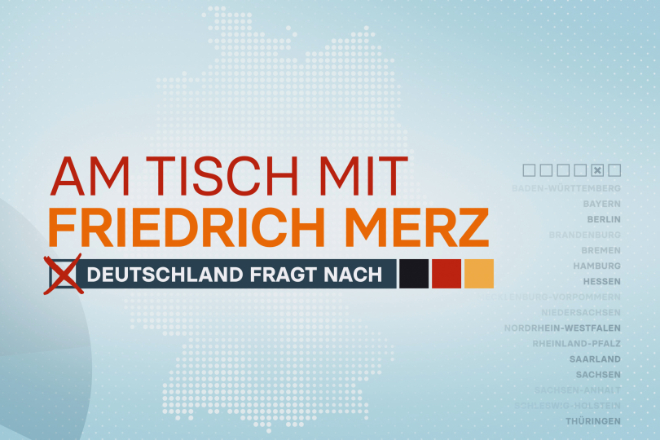 &bdquo;Am Tisch mit Friedrich Merz&ldquo; l&auml;uft heute, am 27.08.2026, um 22.15 Uhr bei RTL.