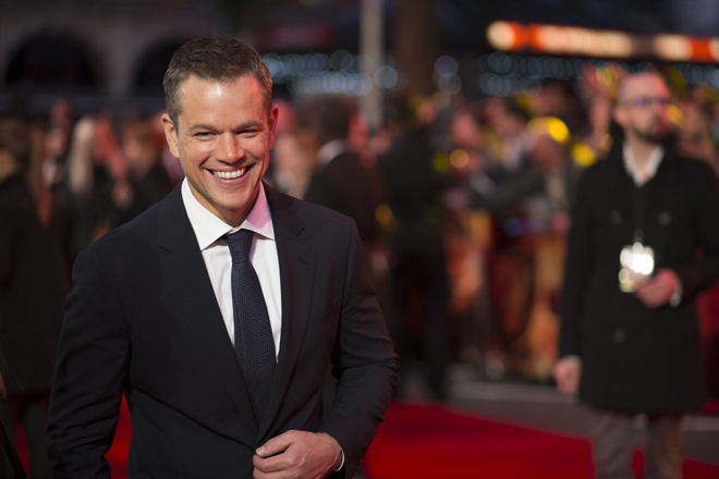 18.45 Uhr im Live-Stream von der London-Premiere: "Der Marsianer" Matt Damon auf dem Roten Teppich