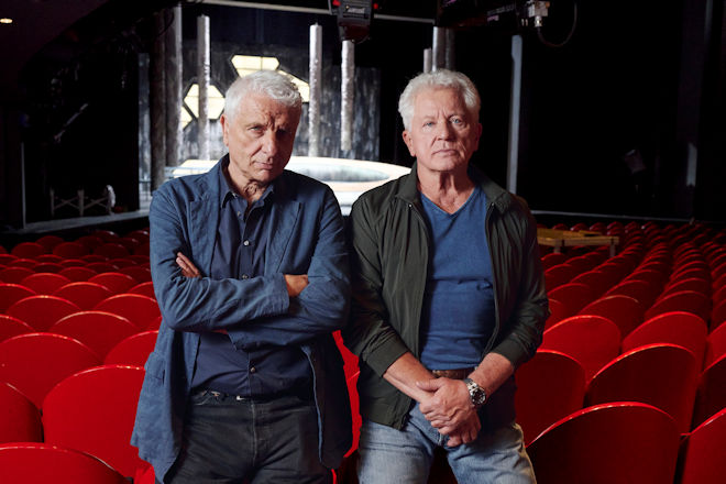 Kriminalhauptkommissar Leitmayr (Udo Wachtveitl) und Kriminalhauptkommissar Ivo Batic (Miroslav Nemec) ermitteln am 2. Weihnachtsfeiertag im neuen M&uuml;nchen-Tatort "Das Verlangen" im Residenztheater.