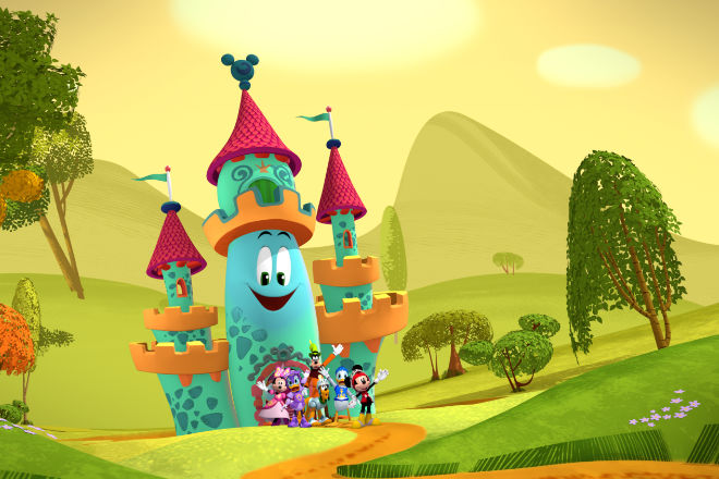 Ab dem 07.03.2022 läuft im Disney Channel die brandneue und kunterbunte Serie "Micky Maus: Spielhaus".
