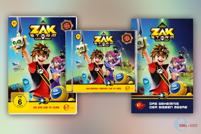 Passend zur Veröffentlichung des Original-Hörspiels, der DVD und des Buches zur TV-Serie "Zak Storm - Super Pirat" am 09.02.2018 verlosen wir 3 Fanpakete mit DVD, Original-Hörspiel und Buch. 