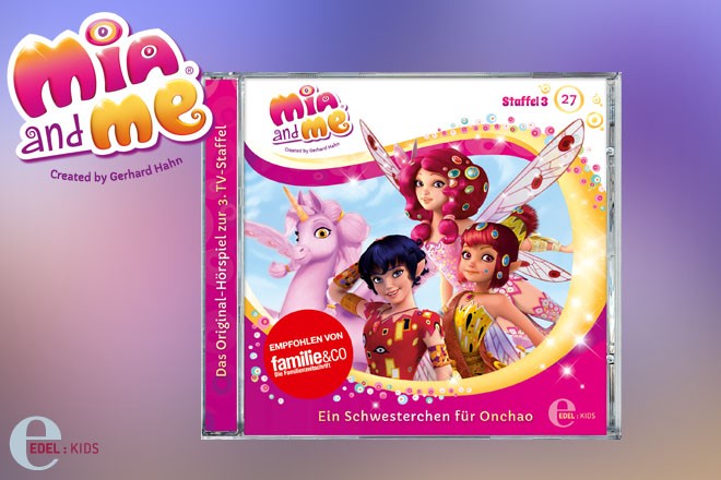 Das Original-Hörspiel „Mia and me - Ein Schwesterchen für Onchao" ist ab 26.05.2017 überall im Handel erhältlich.