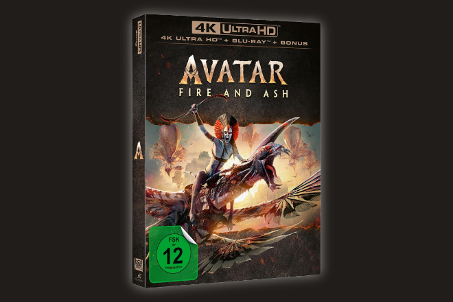 „Avatar: Fire and Ash“ ist ab 12. Juni 2026 auf DVD, Blu-ray, 4K UHD Blu-ray und als limitiertes 4K UHD Blu-ray sowie 3D Blu-ray Steelbook erhältlich