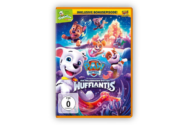 Die DVD "Paw Patrol: Die Fellfreunde retten Wufflantis" ist ab 07.03.2019 erhältlich.