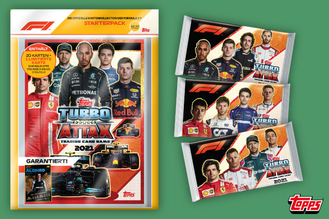 Zum Verkaufsstart der neuen Topps Formula 1™ Turbo Attax 2021 verlosen wir mit freundlicher Unterstützung von Topps 5 Starterpacks.