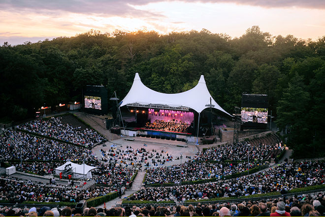 Die Berliner Philharmoniker in der Waldb&uuml;hne.