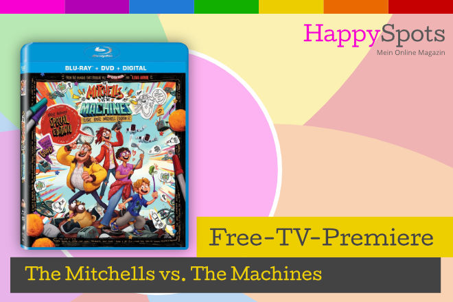 Die Free-TV-Premiere des Animationsfilms "The Mitchells vs. The Machines" läuft heute, am 08.07.2023, um 20.15 Uhr in SAT.1.