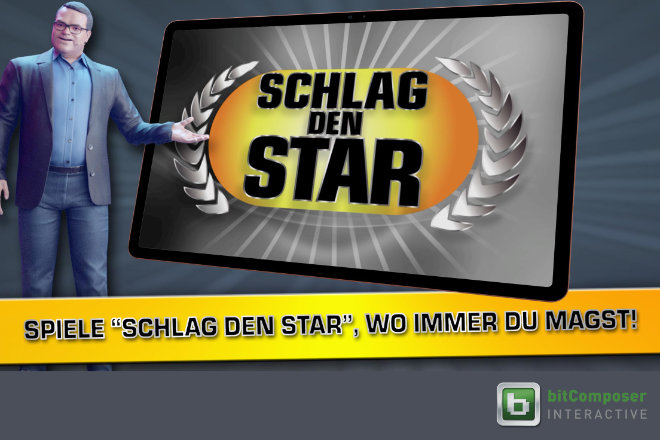Spiele jetzt "Schlag den Star" wo immer du magst!