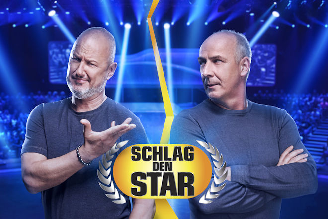 Heute (12.07.2025) bei "Schlag den Star": Frank Rosin (l.) gegen Mario Basler (r.).