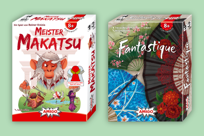 Gewinne passend zum Start ins neue Schuljahr eines von 3 Spiele-Bundles von AMIGO mit den Kartenspielen Meister Makatsu und Fantastique.