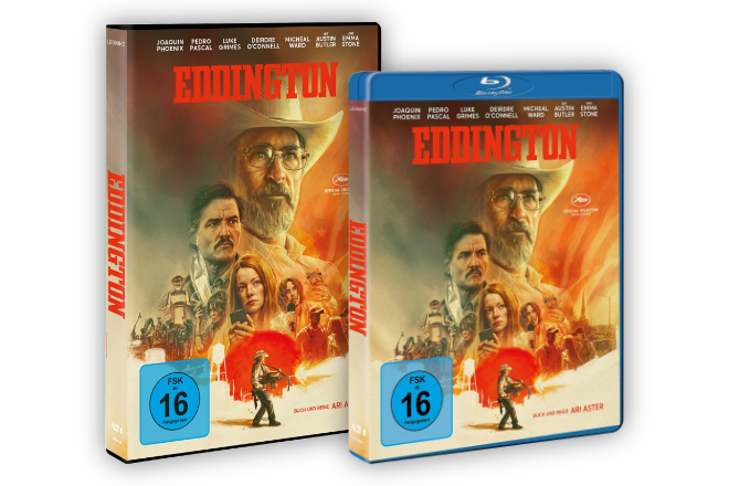 „Eddington“ ist ab 06.03.2026 als DVD, Blu-ray sowie digital fürs Heimkino erhältlich.