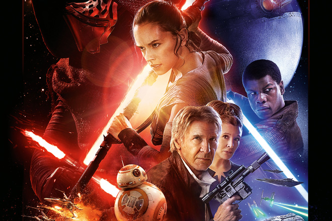 Die Macht ist wieder erwacht: Das deutsche Filmplakat von "Star Wars Episode VII" (Ausschnitt)