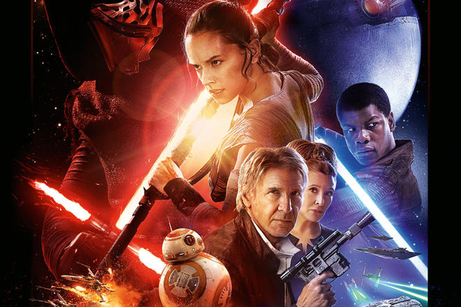 Die Macht ist wieder erwacht: Das deutsche Filmplakat von "Star Wars Episode VII" (Ausschnitt)