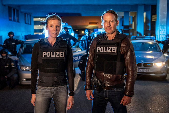 Julia Grosz (Franziska Weisz) und Thorsten Falke (Wotan Wilke Möhring) in ihrem letzten gemeinsamen "Tatort".