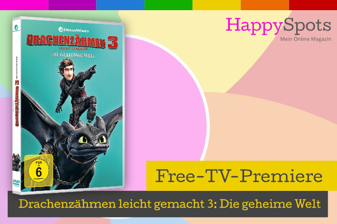 Die Free-TV-Premiere "Drachenzähmen leicht gemacht 3: Die geheime Welt" läuft heute, am 02.01.2022, um 20.15 Uhr bei RTL.