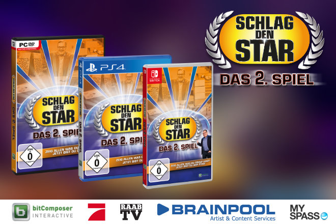 Das Videospiel "Schlag den Star - Das 2. Spiel" zur TV-Show erscheint für PlayStation 4, Nintendo Switch, Xbox One und PC.