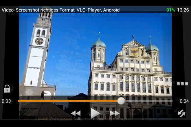Video-Screenshoot richtiges Format, VLC-Player, Android