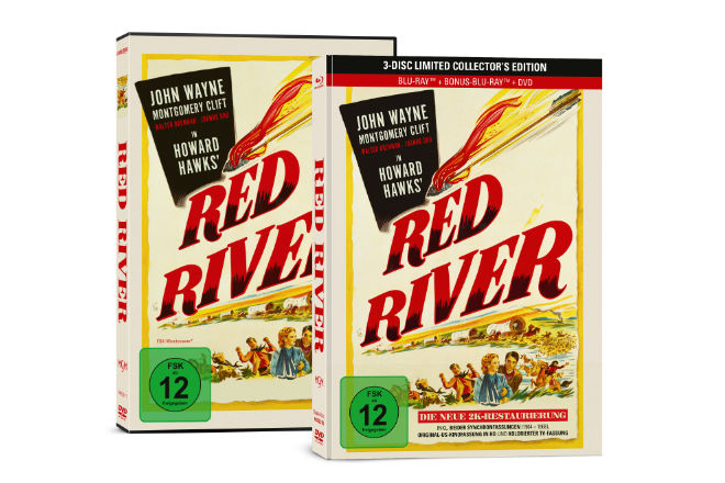 Der Western "Red River - Panik am roten Fluss" ist ab 28.04.2023 als DVD und als 3-Disc Limited Collector´s Edition im Mediabook , bestehend aus Blu-ray, Bonus-Blu-ray und DVD, erhältlich.