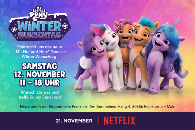 Das neue "Mit Huf und Herz" Special: Winter Wunschtag findet am 12.11.2022 in der Eissporthalle Frankfurt statt.